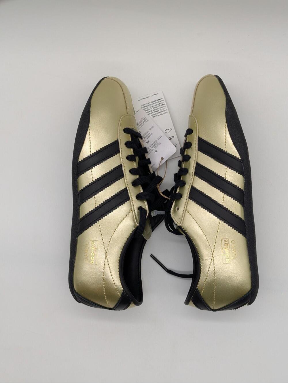 Adidas Tokyo Gold Metallic Black JQ0594 Shoes Women's Size 6.5 / Kids 5.5Y New - Picture 6 of 8